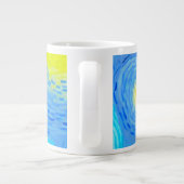 Van Gogh Starry Night Black Cat Jumbo-Tasse (Rückseite)