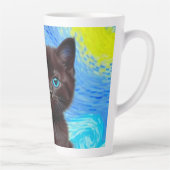 Van Gogh Starry Night Black Cat Milchtasse (Rechts)
