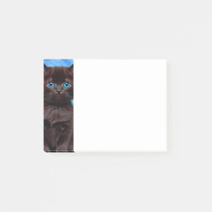 Van Gogh Starry Night Black Cat Post-it Klebezettel