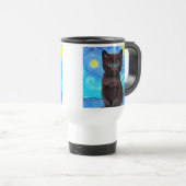 Van Gogh Starry Night Black Cat Reisebecher (VorderseiteRechts)