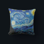 Van Gogh Starry Night. Blaue Impressionismus-Kunst Kissen<br><div class="desc">Van Gogh "The Starry Night" werfen Kissen. Blauer Impressionismus Himmel und Sterne Kunst.</div>
