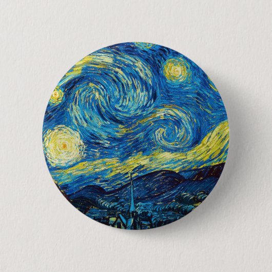 Van Gogh Starry Night Button (Vorderseite)