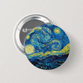 Van Gogh Starry Night Button (Vorne & Hinten)
