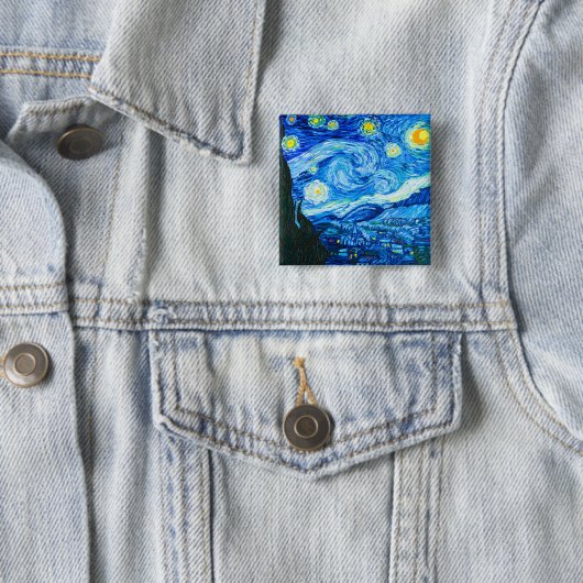 Van Gogh Starry Night Button (Beispiel)