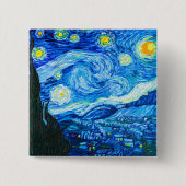 Van Gogh Starry Night Button (Vorderseite)