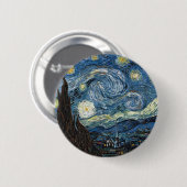 Van Gogh Starry Night Button (Vorne & Hinten)