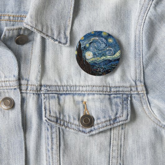 Van Gogh Starry Night Button (Beispiel)
