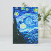 Van Gogh Starry Night Card (Stehend Vorderseite)