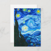 Van Gogh Starry Night Card (Vorne/Hinten)