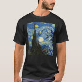 Van Gogh Starry Night Cat Art Cats Lover Cat Mom T-Shirt (Vorderseite)