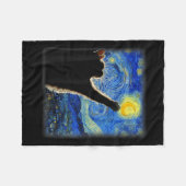 Van Gogh Starry Night Cat - Clic Fit, Cat Lover_mo Fleecedecke (Vorderseite (Horizontal))