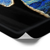 Van Gogh Starry Night Cat - Clic Fit, Cat Lover_mo Poster (Ecke)