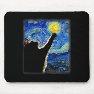Van Gogh Starry Night Cat - Clic Fit Mousepad