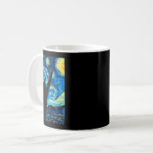 Van Gogh Starry Night Cat Lover Kitten Kaffeetasse (Vorderseite Links)