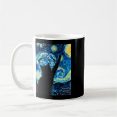 Van Gogh Starry Night Cat Lover Kitten Kaffeetasse (Links)
