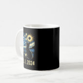 Van Gogh Starry Night Cat Total Solar Eclipse Apri Kaffeetasse (Vorderseite Links)