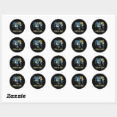 Van Gogh Starry Night Cat Total Solar Eclipse Apri Runder Aufkleber (Blatt)