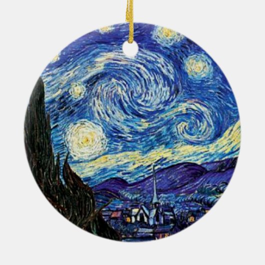 Van Gogh - Starry Night Christmas Ornament (Hinten)