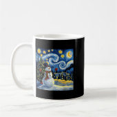 Van Gogh Starry Night Christmas Snowman Winter Sno Kaffeetasse (Links)