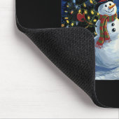Van Gogh Starry Night Christmas Snowman Winter Sno Mousepad (Ecke)