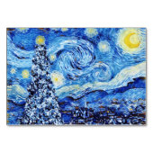 Van Gogh - Starry Night - Christmas Table Card Tischnummer (Vorderseite)