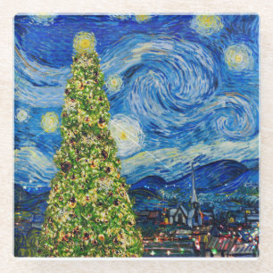 Van Gogh Starry Night - Christmas Tree Baby Bodysu Glasuntersetzer
