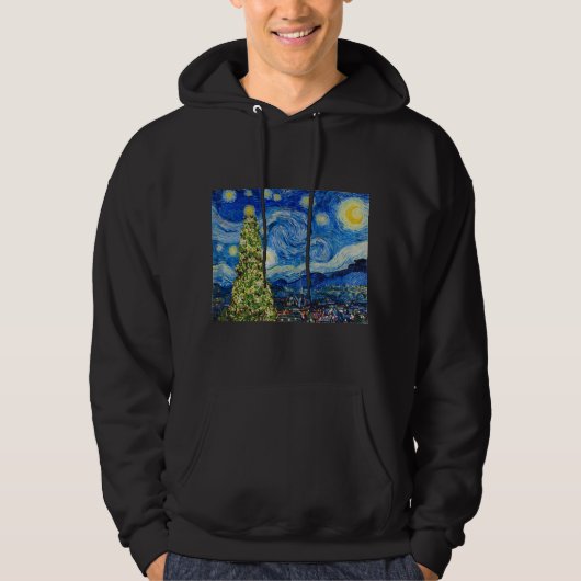 Van Gogh Starry Night - Christmas Tree Hoodie (Vorderseite)