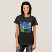 Van Gogh Starry Night - Christmas Tree Hoodie T-Shirt (Vorne ganz)