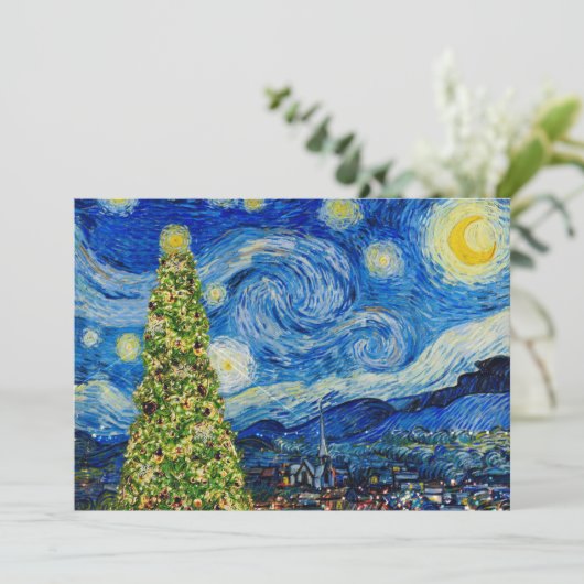 Van Gogh Starry Night - Christmas Tree Table Numbe Programm (Stehend Vorderseite)