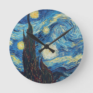 Van Gogh Starry Night Classic Impressionism Art Runde Wanduhr