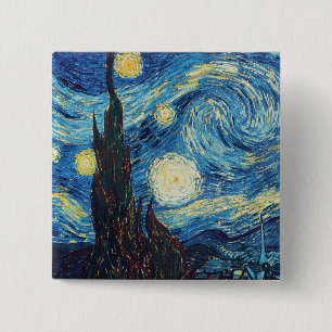 Van Gogh Starry Night Classic Impressionismus Art Button