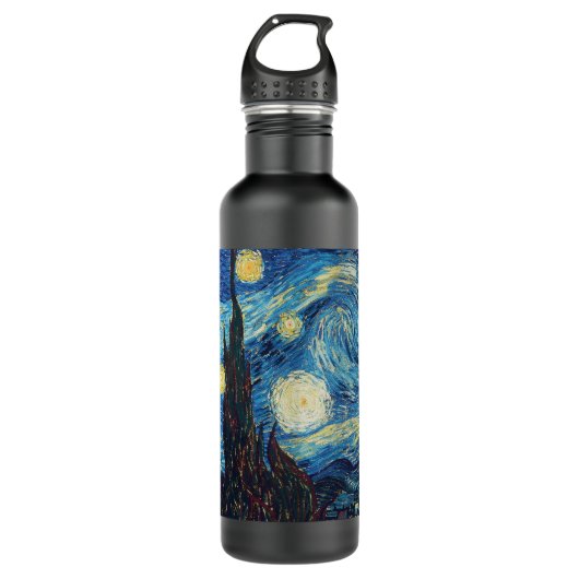 Van Gogh Starry Night Classic Impressionismus Art Edelstahlflasche (Vorderseite)