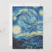 Van Gogh Starry Night Classic Impressionismus Art Einladung (Rückseite)