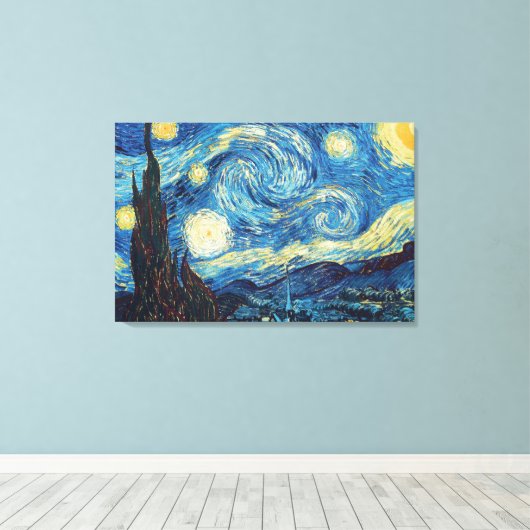 Van Gogh Starry Night Classic Impressionismus Art Leinwanddruck (Insitu (Holzboden))