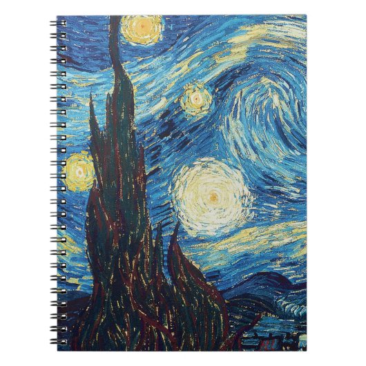 Van Gogh Starry Night Classic Impressionismus Art Notizblock (Vorderseite)