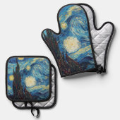 Van Gogh Starry Night Classic Impressionismus Art Ofenhandschuh & Topflappen-Set (Vorderseite/Rückseite)