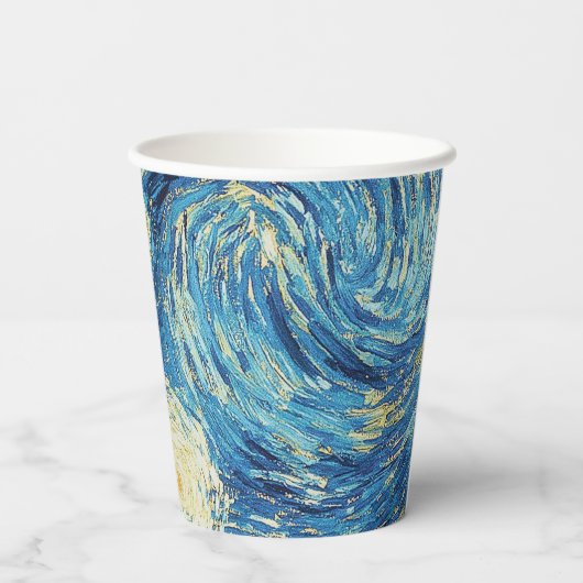 Van Gogh Starry Night Classic Impressionismus Art Pappbecher (Rückseite)