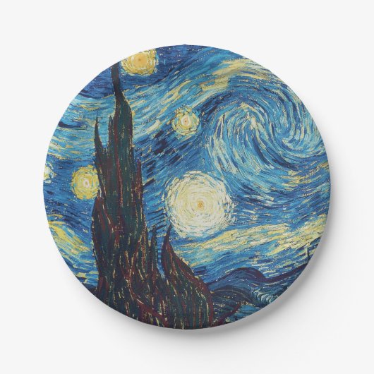 Van Gogh Starry Night Classic Impressionismus Art Pappteller (Vorderseite)