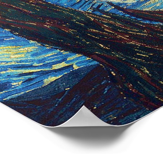 Van Gogh Starry Night Classic Impressionismus Art Poster (Ecke)