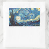 Van Gogh Starry Night Classic Impressionismus Art Rechteckiger Aufkleber (Tasche)