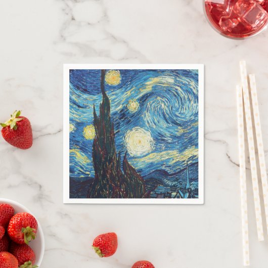 Van Gogh Starry Night Classic Impressionismus Art Serviette (Beispiel)