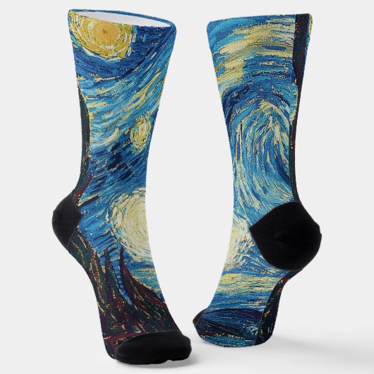 Van Gogh Starry Night Classic Impressionismus Art Socken (Gewinkelt)