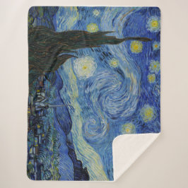 Van Gogh Starry Night Cosy Wohngestaltung Holiday  Sherpadecke