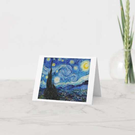 VAN GOGH "STARRY NIGHT" DANKE GREETKARTE KARTE (Vorderseite)