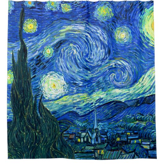 Van Gogh Starry Night Duschvorhang (Vorderseite)