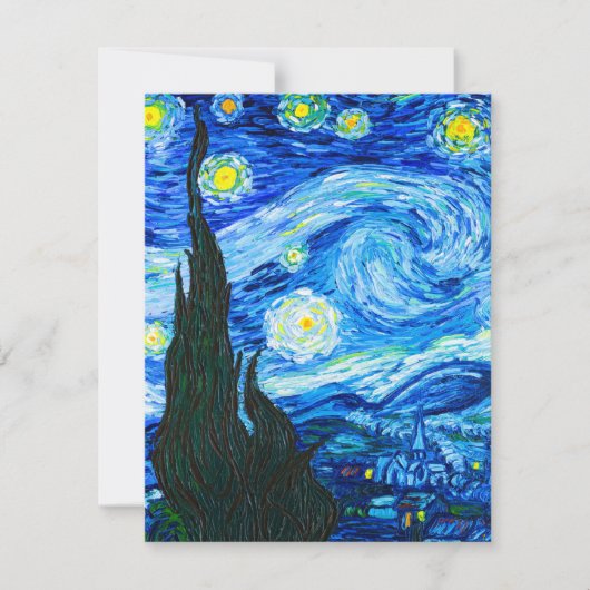 Van Gogh Starry Night Einladung (Vorderseite)