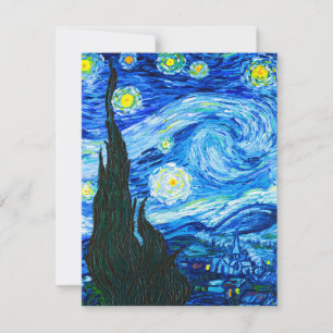 Van Gogh Starry Night Einladung