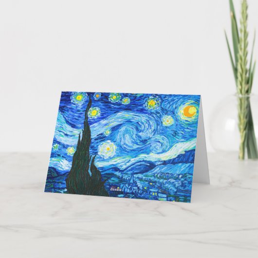 Van Gogh Starry Night Einladung (Rückseite)