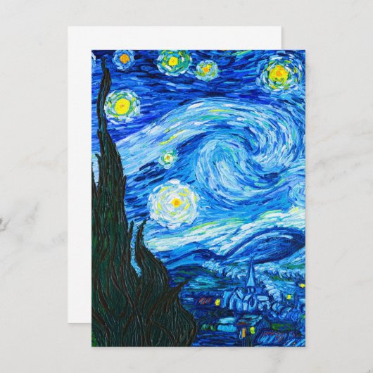 Van Gogh Starry Night Einladung (Vorne/Hinten)