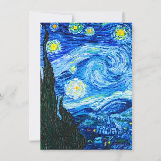 Van Gogh Starry Night Einladung (Vorderseite)